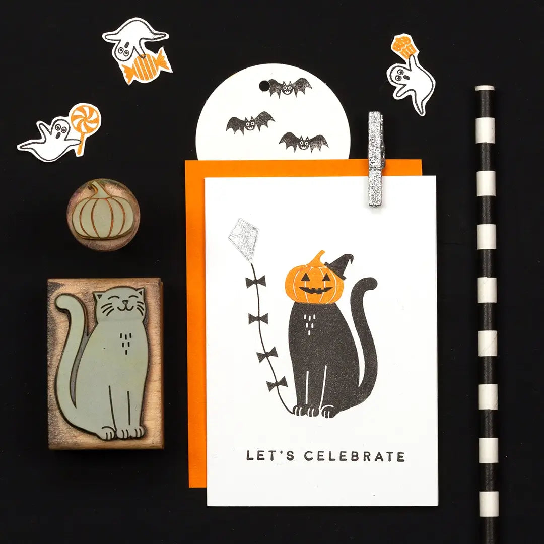 halloween stempel kürbis stempel katze stempel fledermaus halloween karte stempeln