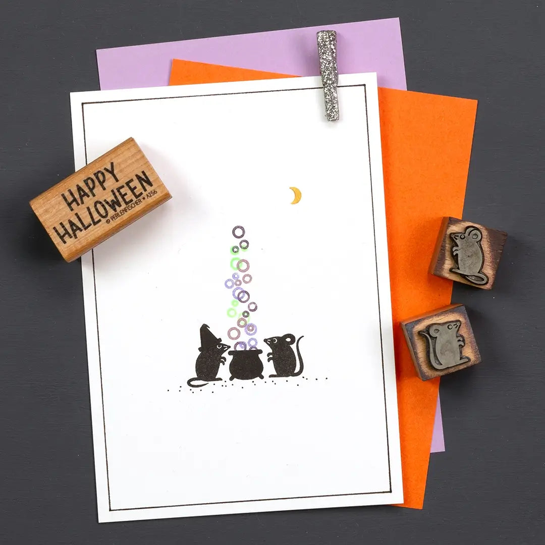 stempel halloween stempel happy halloween stempel zauberhut stempel hexenkessel halloween karte stempeln