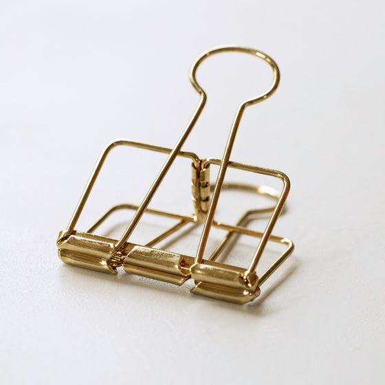 5x Binder clip | gold medium