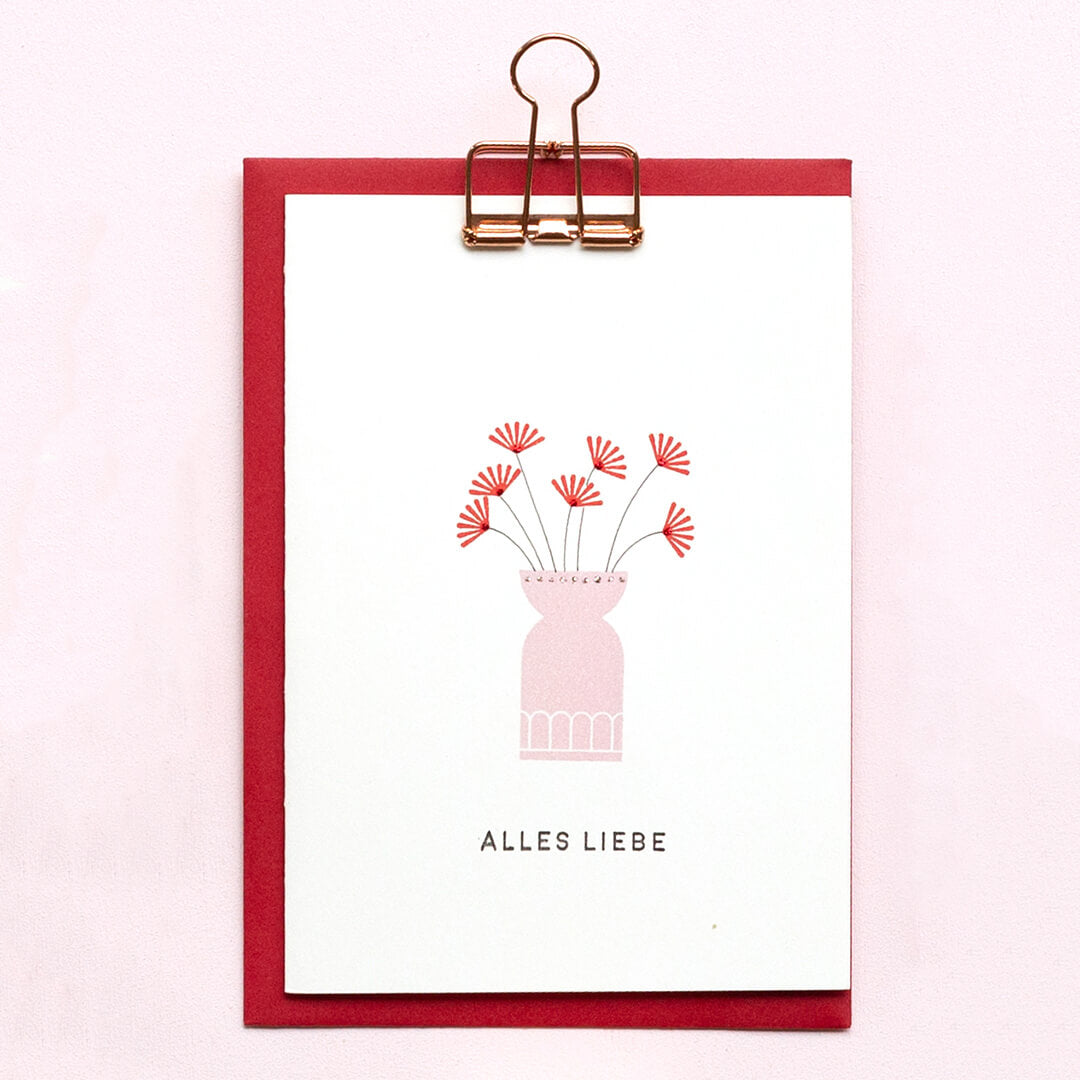 5x Binder clip | rosé gold