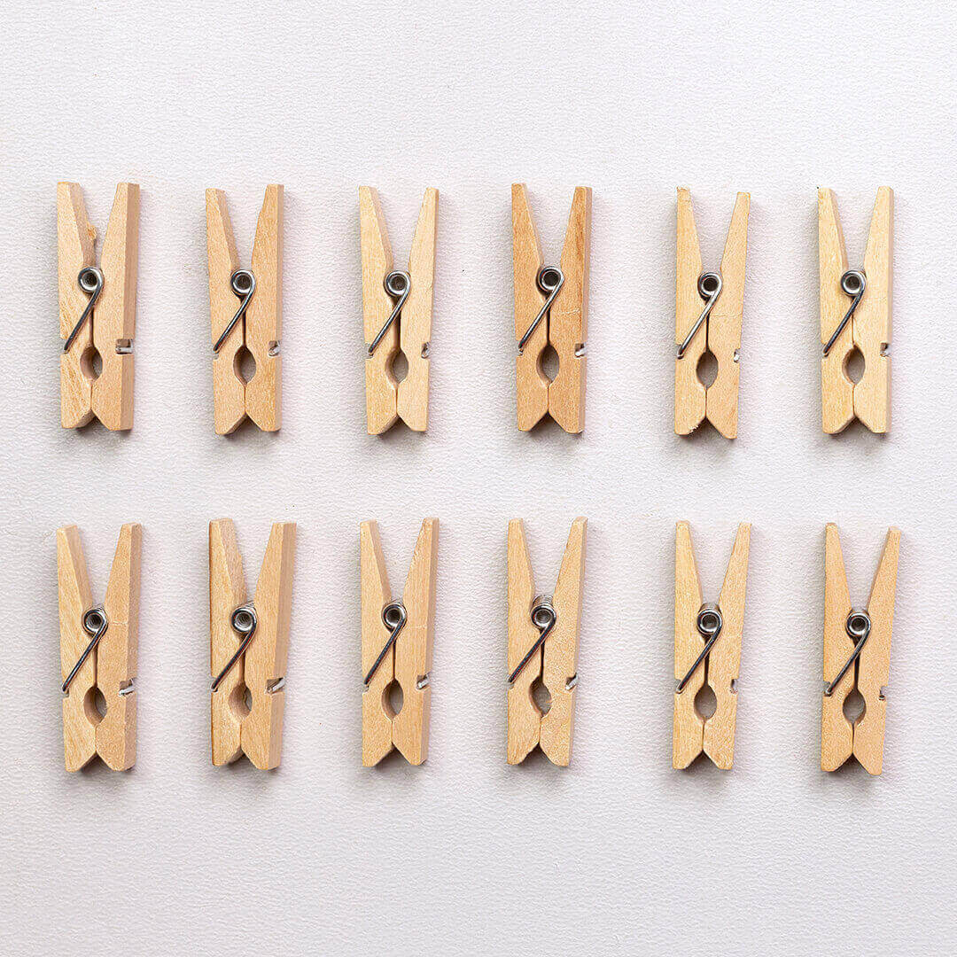 Wooden Clips | Natural 12 pcs.