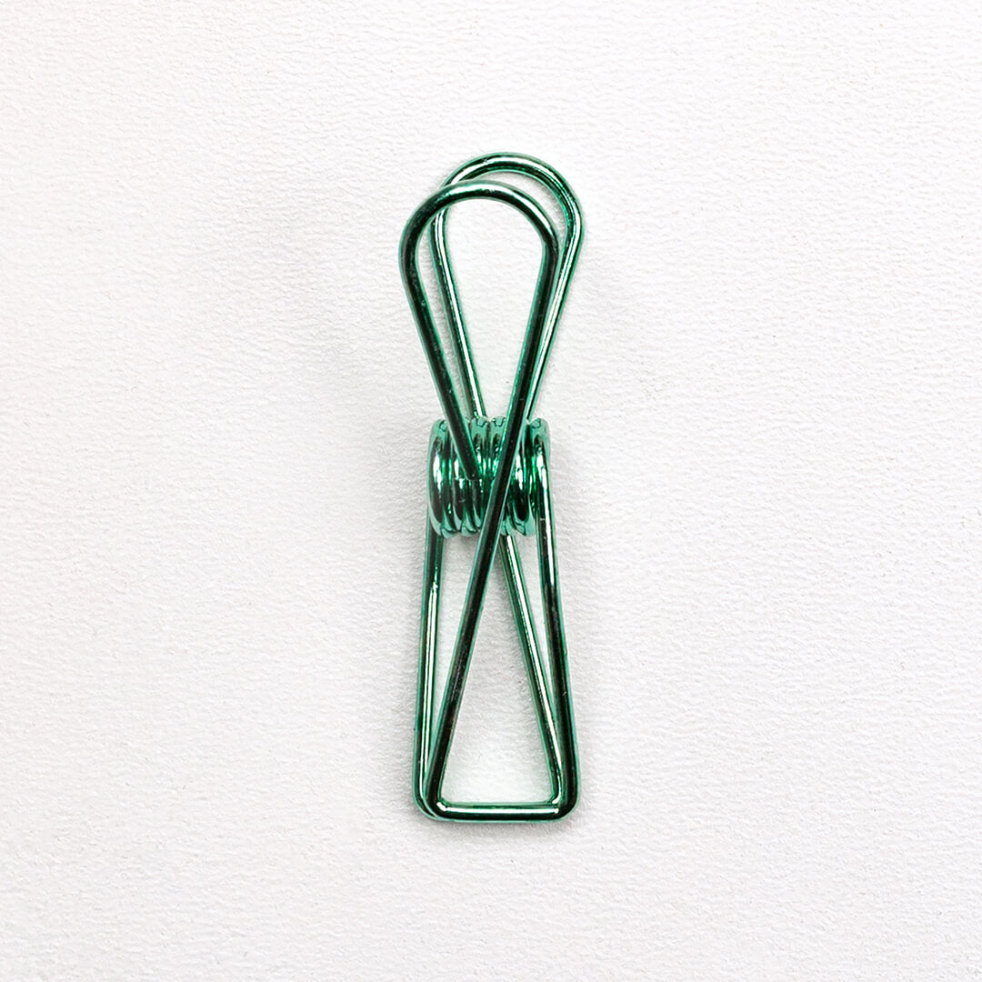 5x Fish clip | green 13x55mm