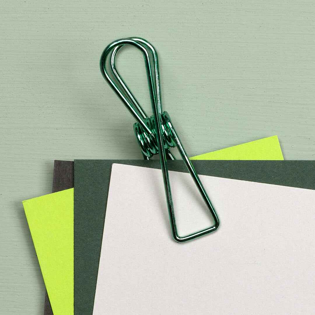 5x Fish clip | green 13x55mm
