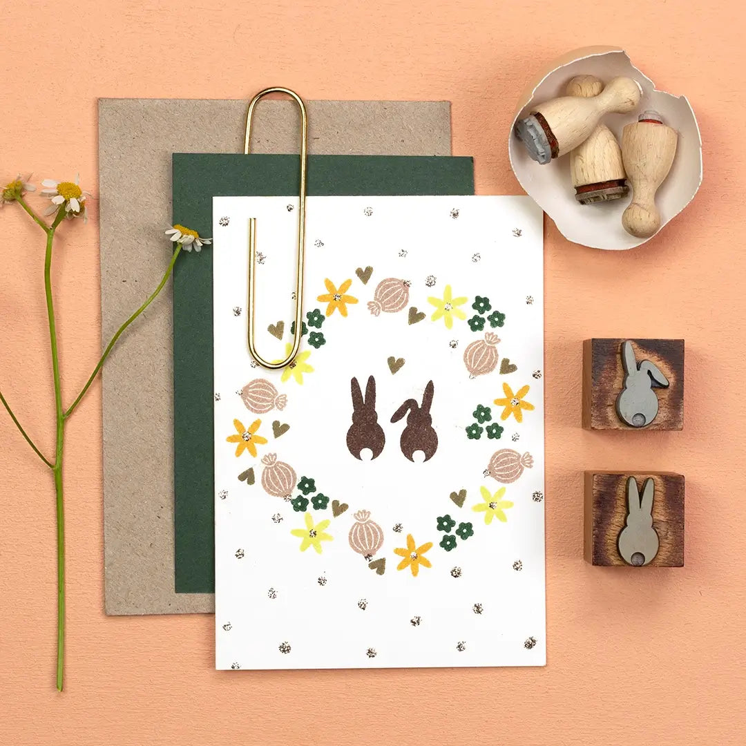 stempel ostern osterstempel stempel hase stempel osterhase stempel blumen stempel blumenkranz stempel osterkranz