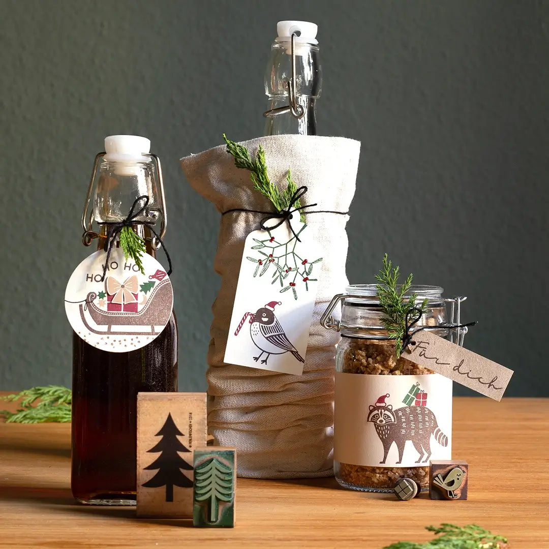 stempel weihnachten weihnachtsgeschenk verpacken stempel geschenk stempel tannenbaum stempel schleife geschenkanhänger