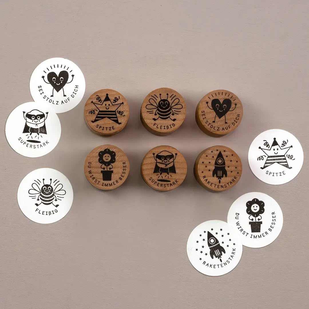 lehrerstempel grundschule lehrerstempel set stempelset lehrer holzstempel made in germany motivationsstempel