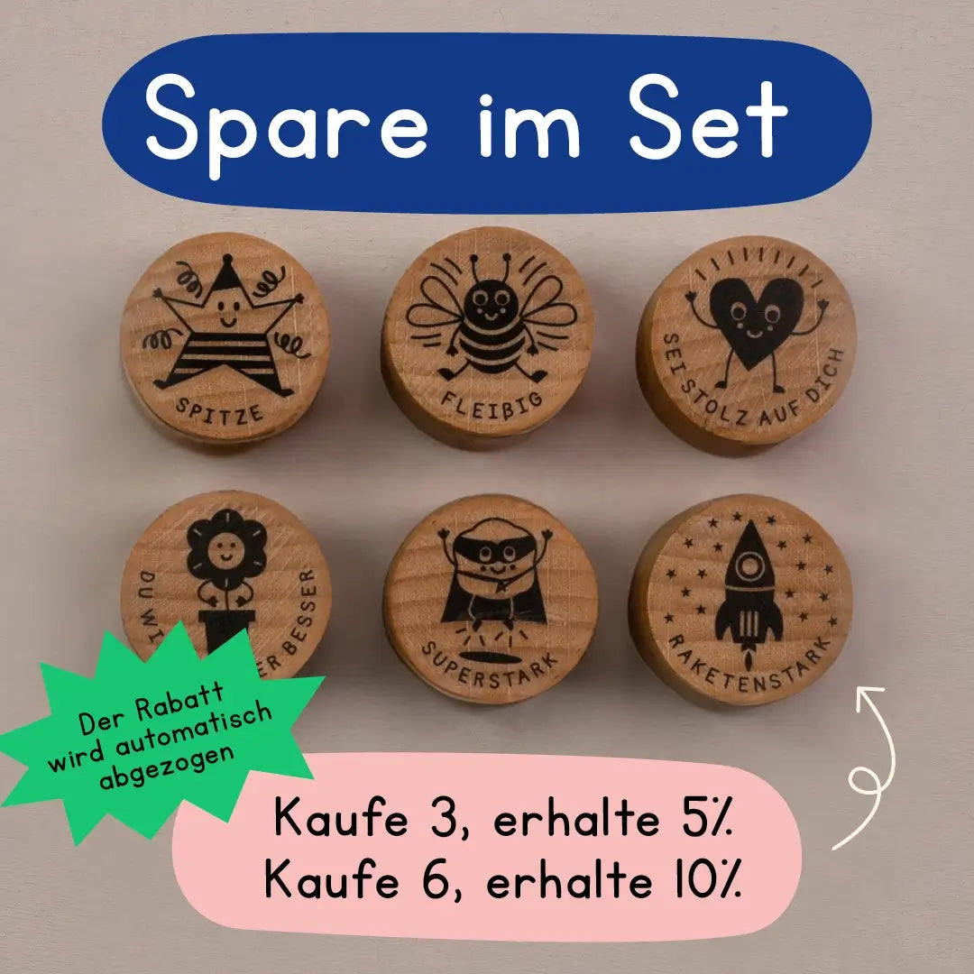 lehrerstempel set stempelset lehrer motivationsstempel günstiges lehrerset stempel rakete stempel biene