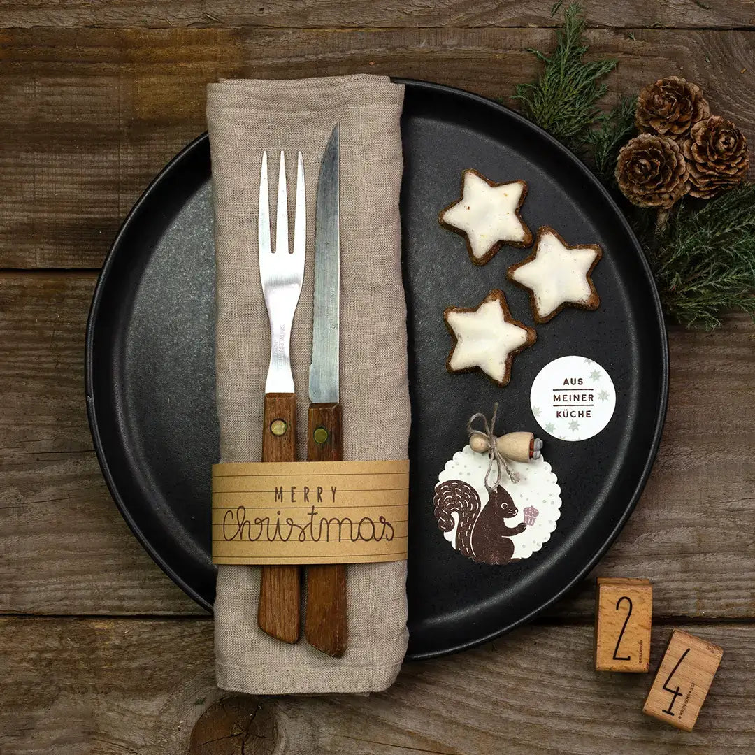 stempel weihnachten tischdeko stempeln serviettenring diy stempel merry christmas