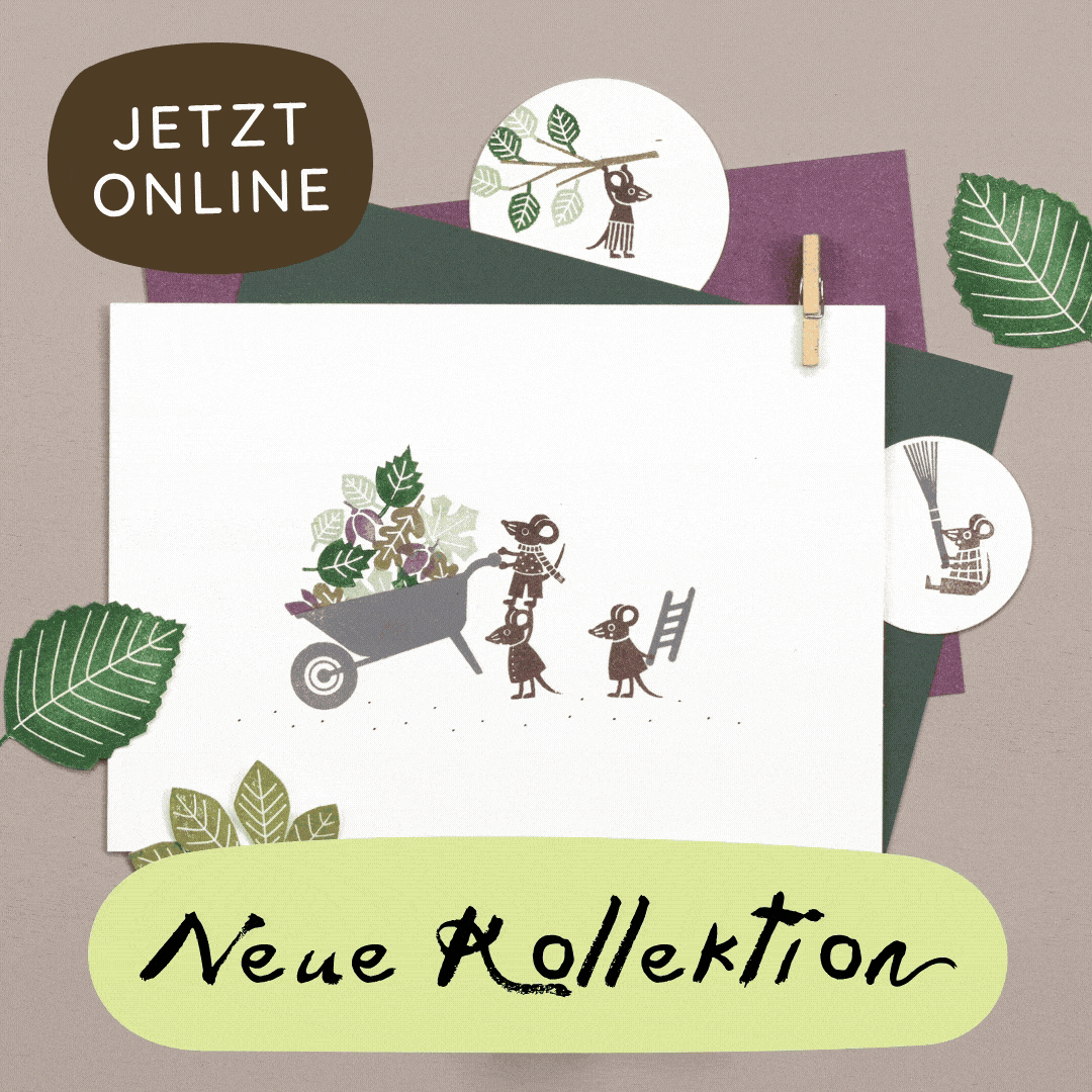 design stempel tiere stempel maus stempel mouse stempel Blatter motivstempel blätter