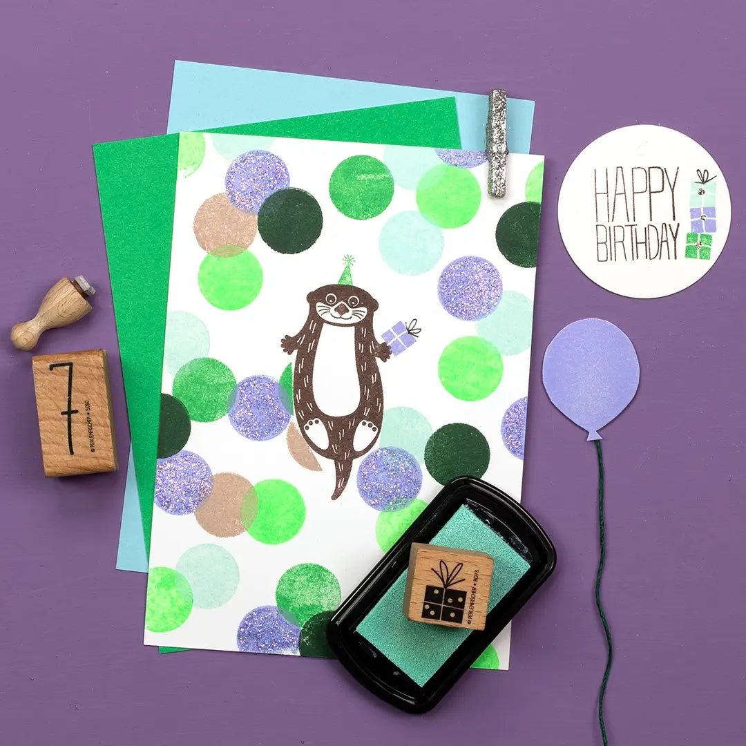 stempel kinder stempel kindergeburtstag stempel tiere stempel otter stempel happy birthday stempel geschenk zahlenstempel