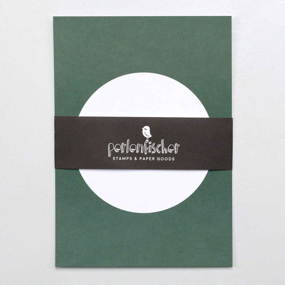 5 Postcards | Dot dark green