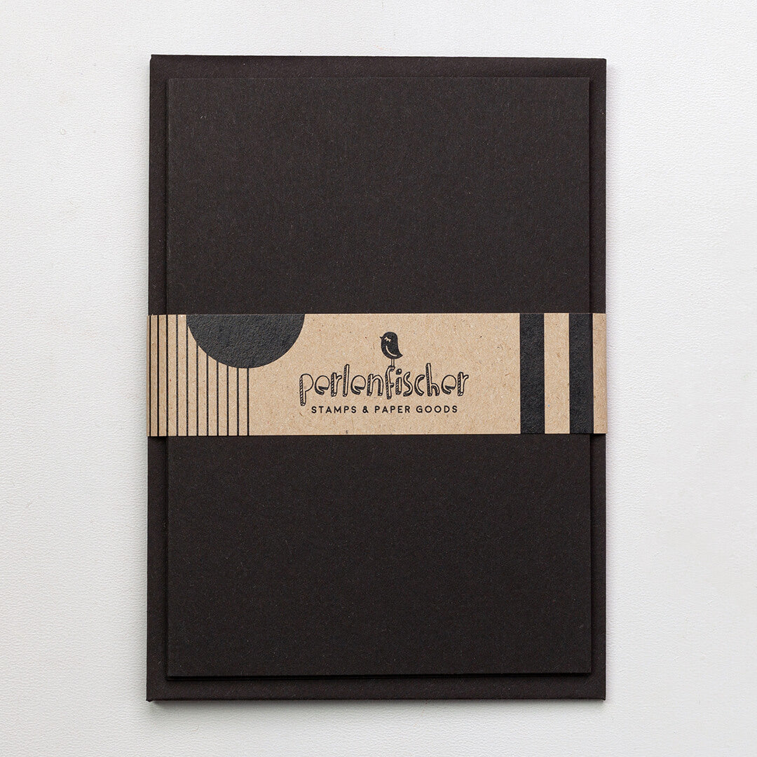 5 Cards with envelope | Black
