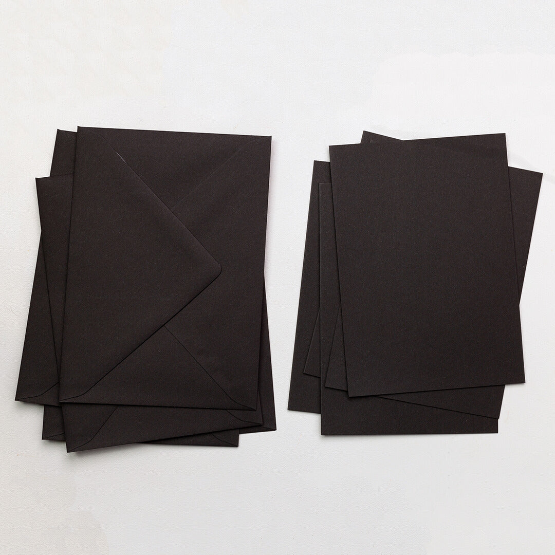 5 Cards with envelope | Black