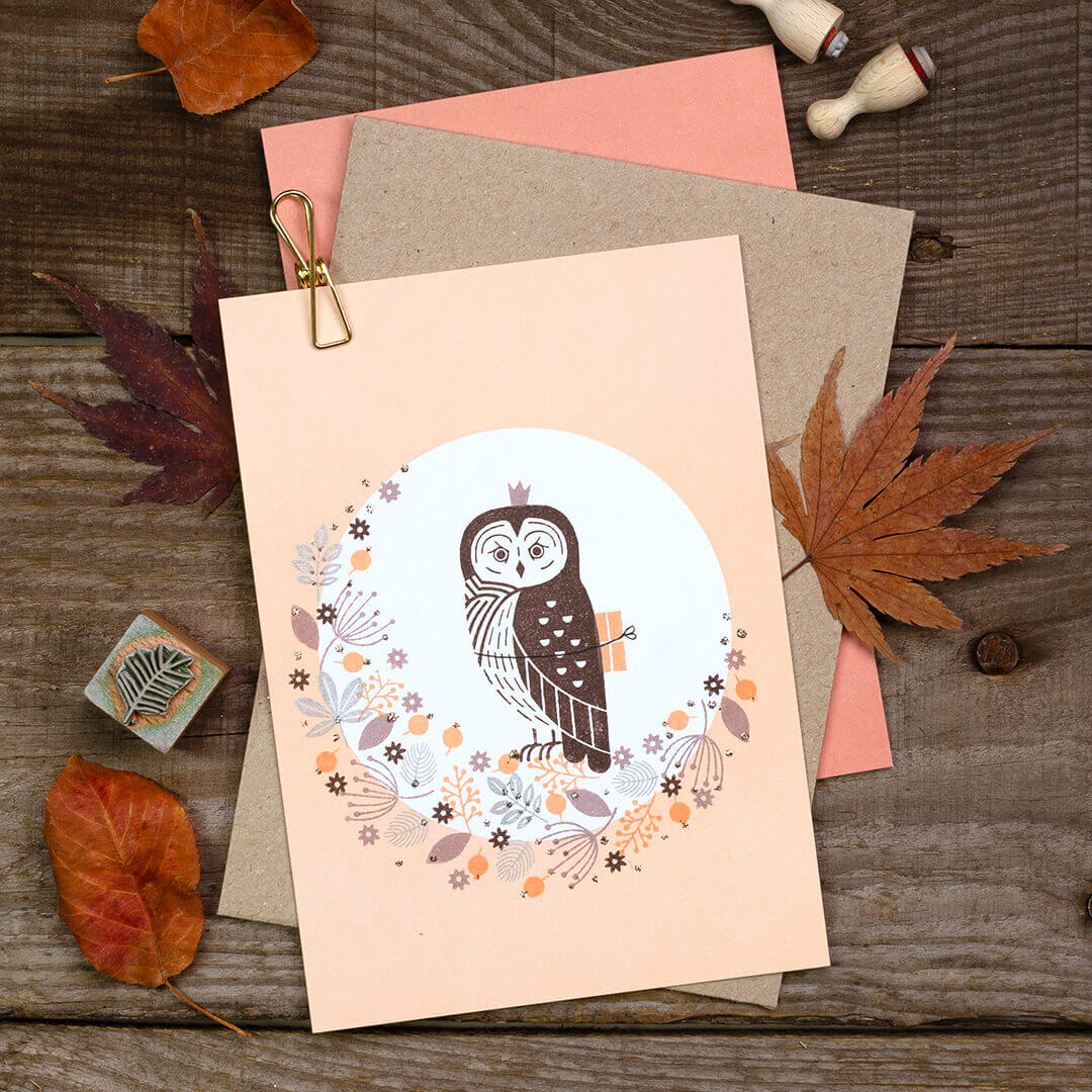 5 Postcards | Dot Soft apricot