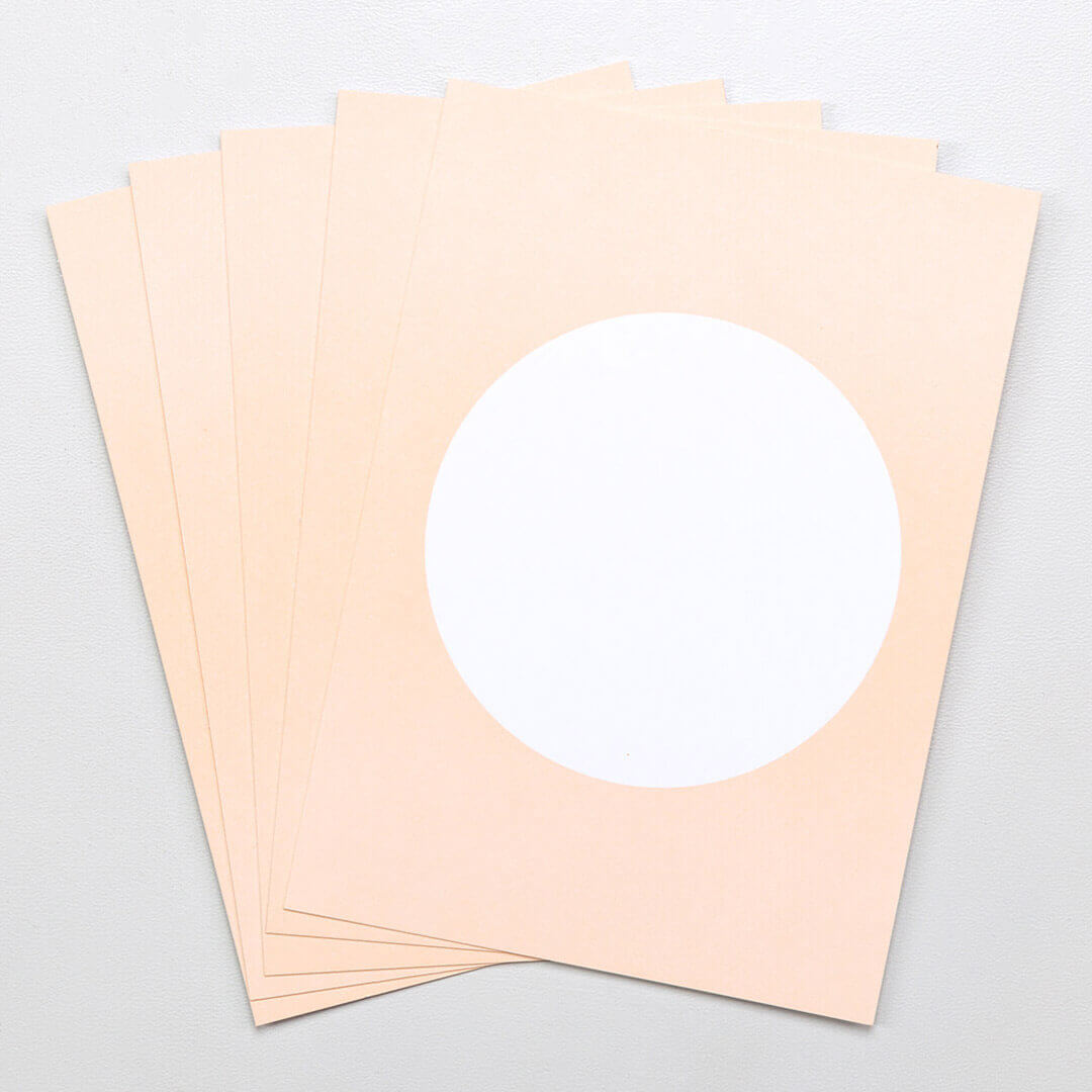 5 Postcards | Dot Soft apricot