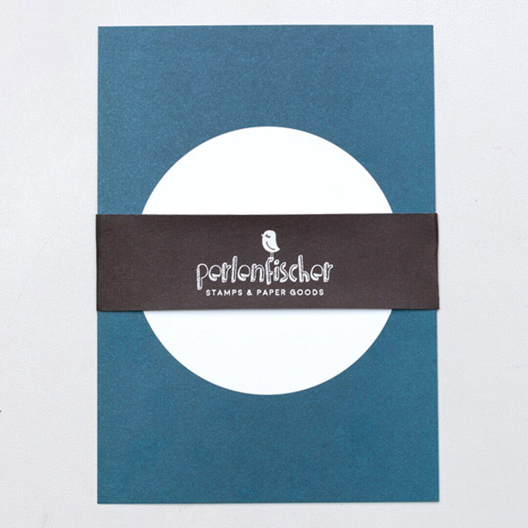 5 Postcards | Dot petrol blue