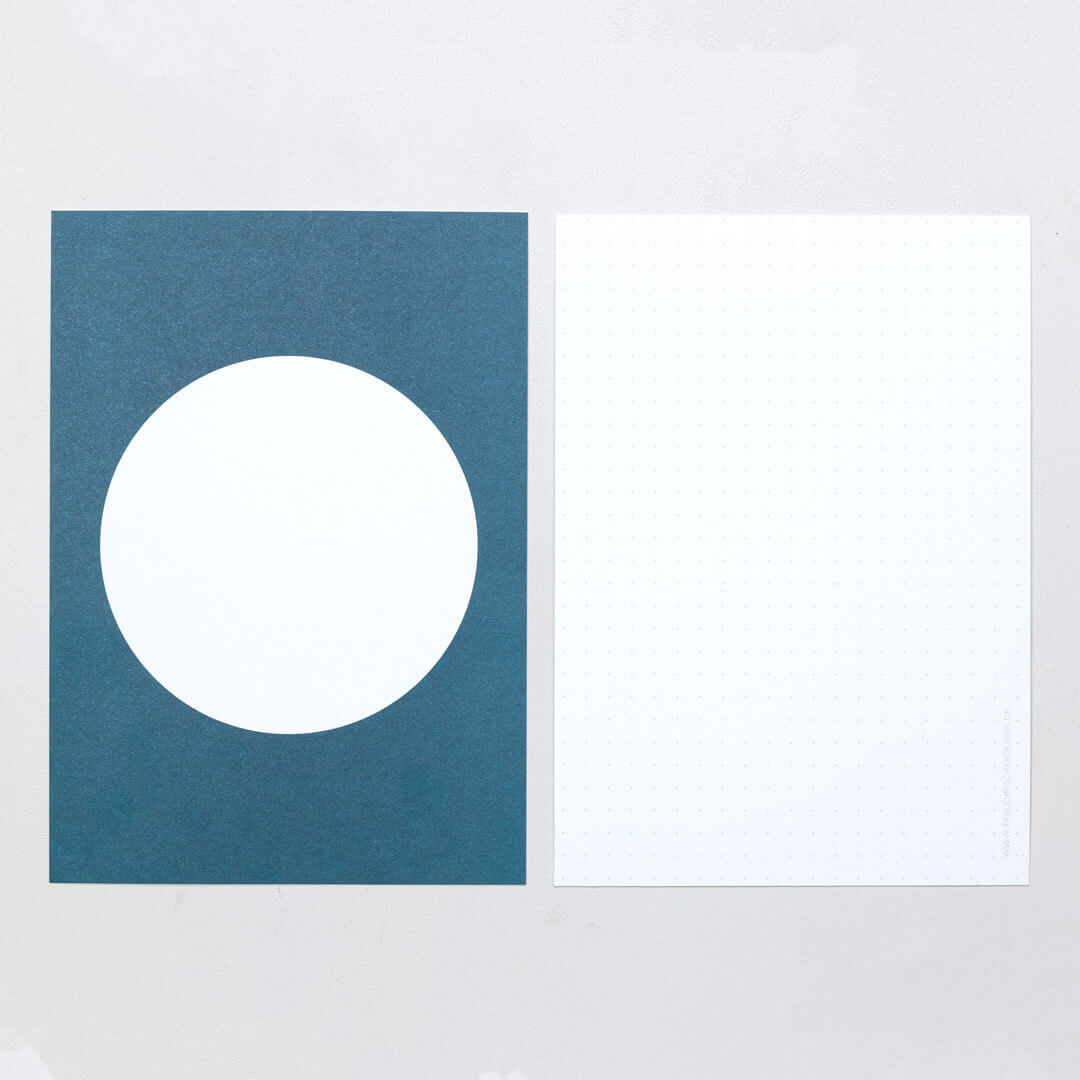 5 Postcards | Dot petrol blue