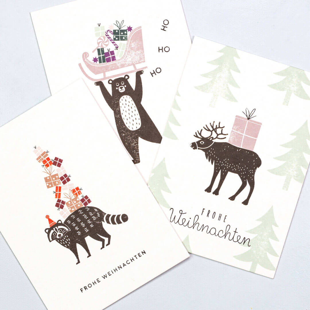 Greeting card set | Christmas mail