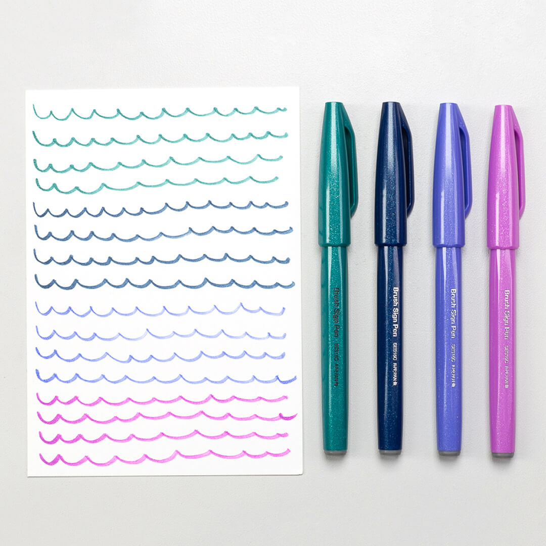 Pentel Brush Sign Pens | Berry (4er Set)