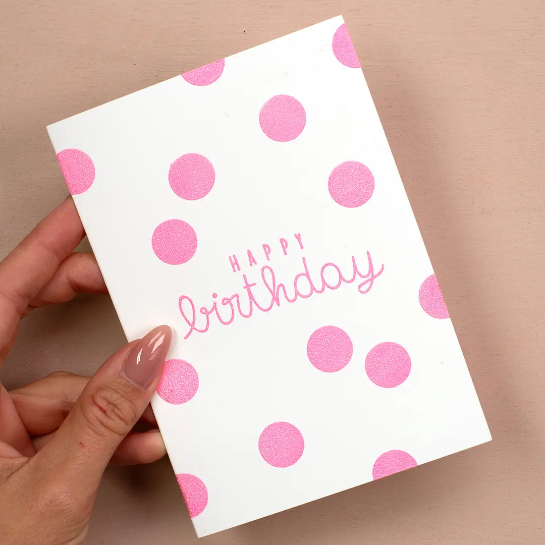 embossing pulver neon pink embossing stift embossing schrift embossing stempel happy birthday schimmernde geburtstagskarte stempeln
