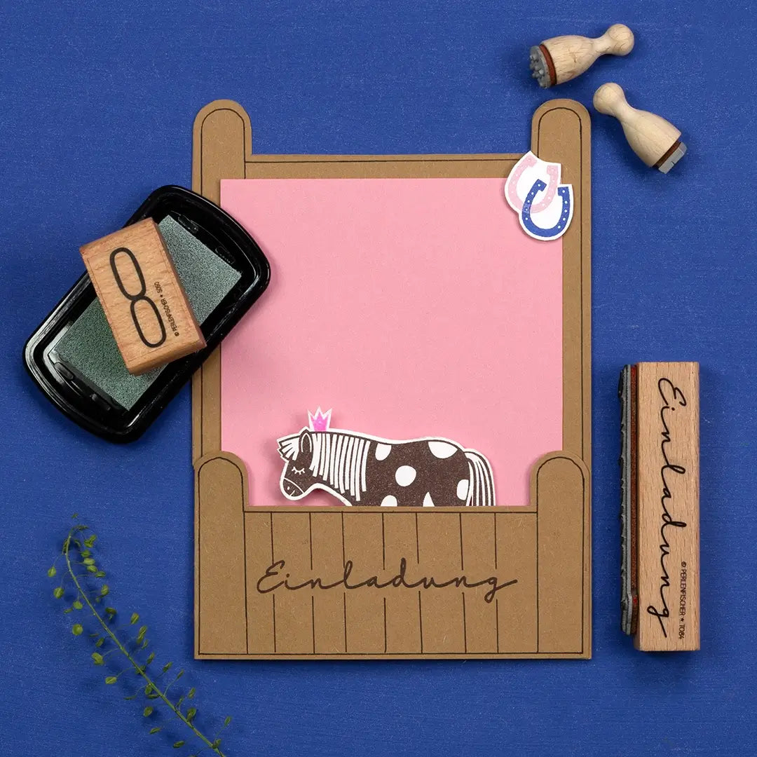 stempel tiere tierstempel stempel pferd stempel pony stempel hufeisen stempel einladung einladungskarte mit tieren stempeln