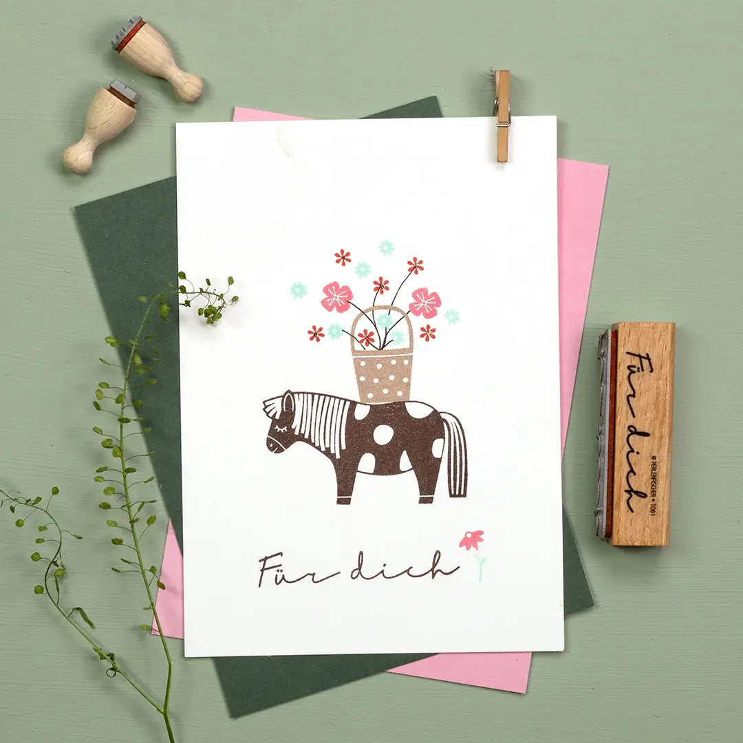 stempel muttertag sprüche grusskarte stempeln blumen stempel für dich stempel pony