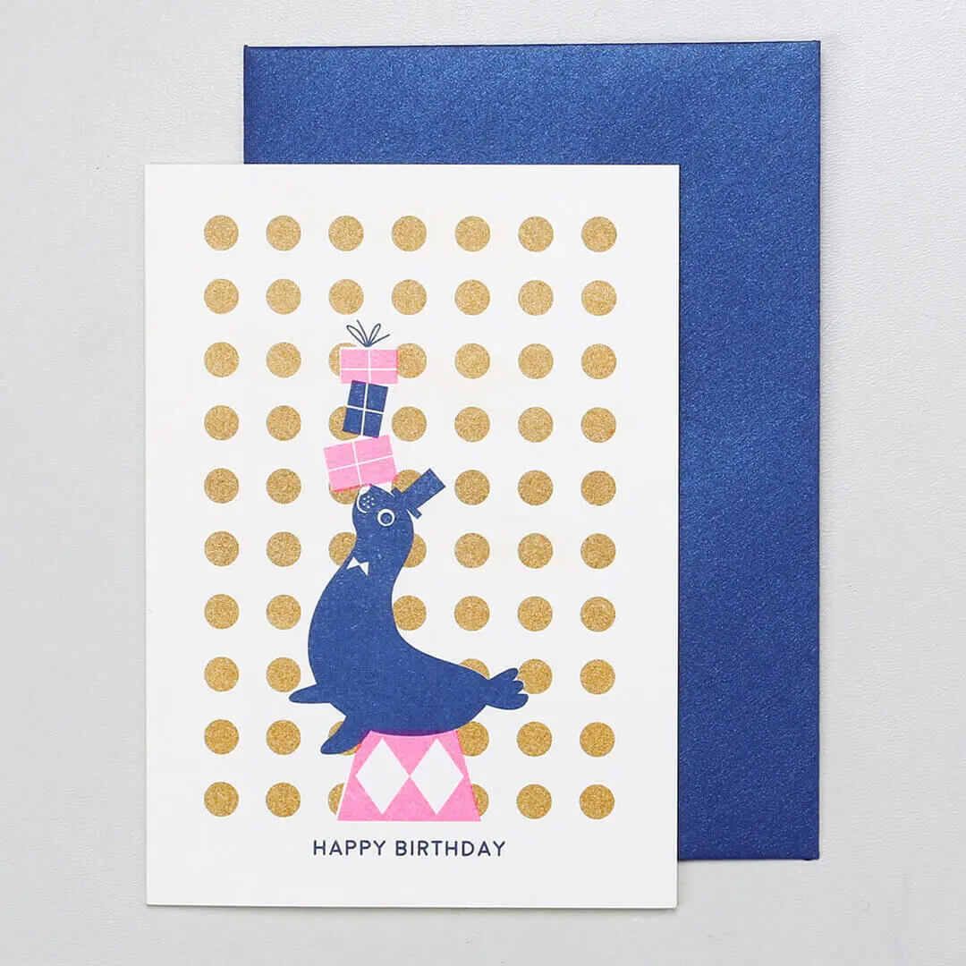 Karte Robbe - Happy Birthday