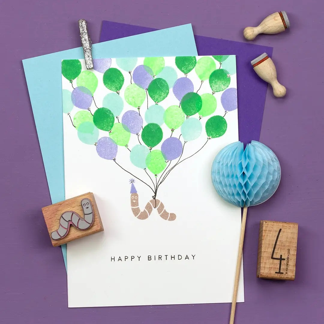 stempel tiere tierstempel stempel regenwurm geburtstagskarte tiere stempeln