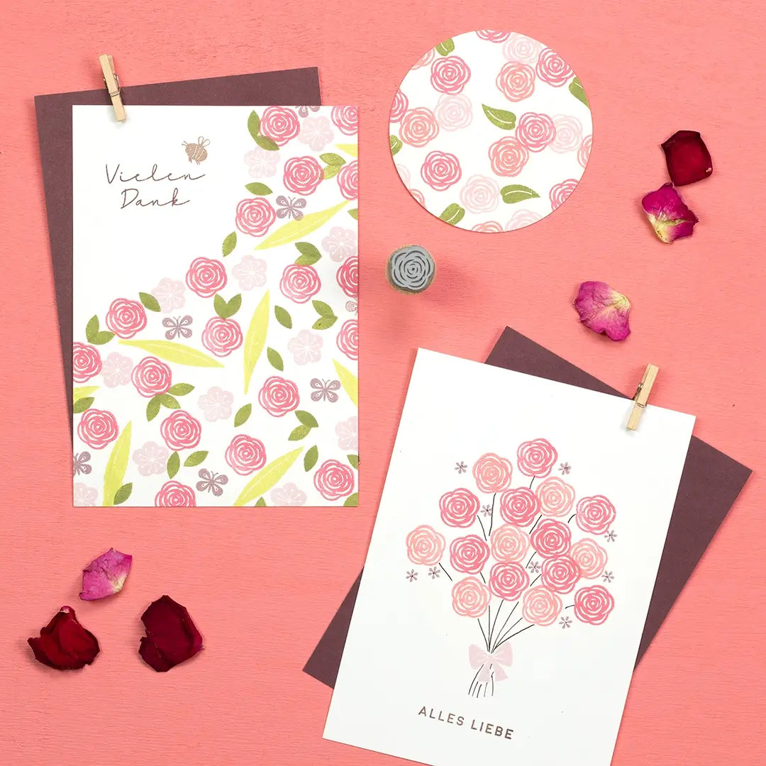 stempel muttertag grusskarte stempeln rosen stempel blumen stempel alles liebe muttertag sprüche