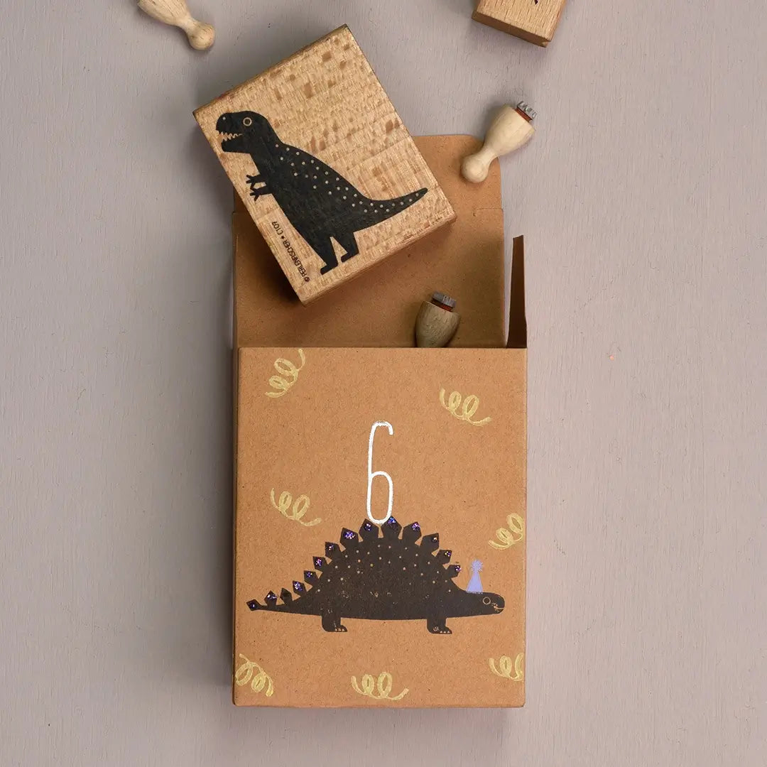 stempel kinder stempel kindergeburtstag diy geschenkverpackung kinder bestempeln dino stempel zahlenstempel