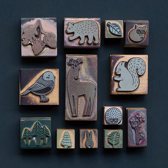 Stempel und Reh und Kohlmeise und Eichhörnchen und diy und Bastelbedarf und baer