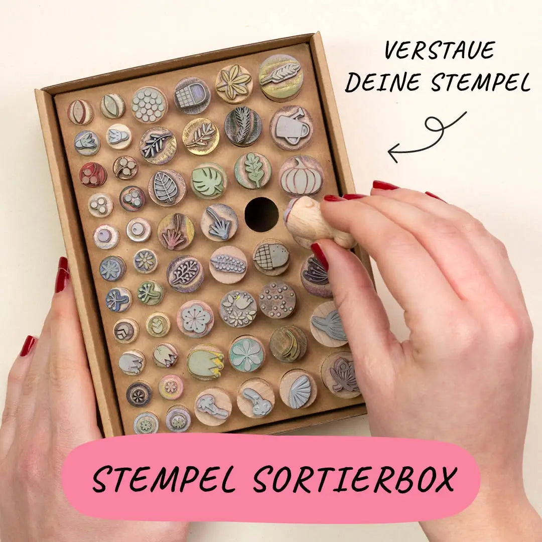 mini stempel kleine stempel sortierbox stempelaufbewahrung