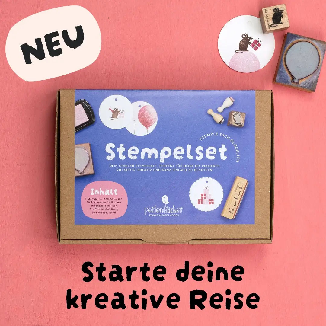 diy stempelset starter stempelset aus holz stempelset kinder stempel luftballon stempel geschenk