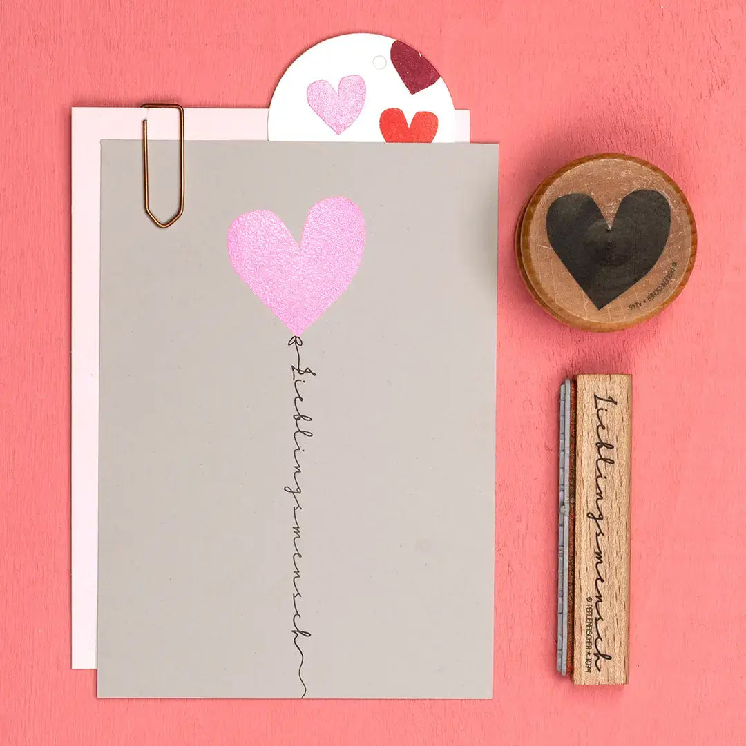 embossing pulver pink embossing stempel herz muttertagskarte stempeln