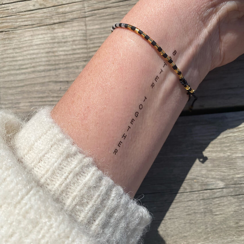Temporäre Tattoos Fake Tattoo Schriftzug Klebetattoos für die Haut