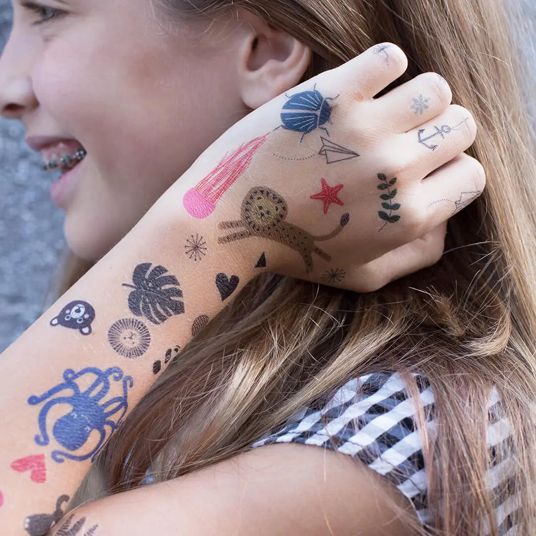 temporäre tattoos kinder tattoos bunte tattoos fake tattoos löwen tattoo