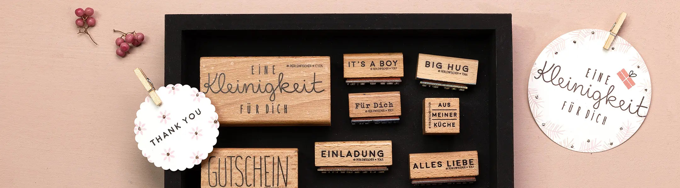 Textstempel zu verschiedenen Anlässen Stempel Gutschein Stempel Alles Liebe Stempel Einladung