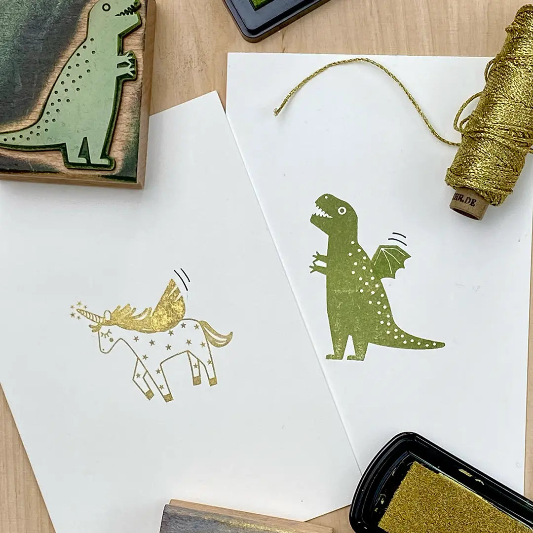 Stempel Kinder Dino Stempel Einhorn Stempel Pegasus Pferd Stempel Drache