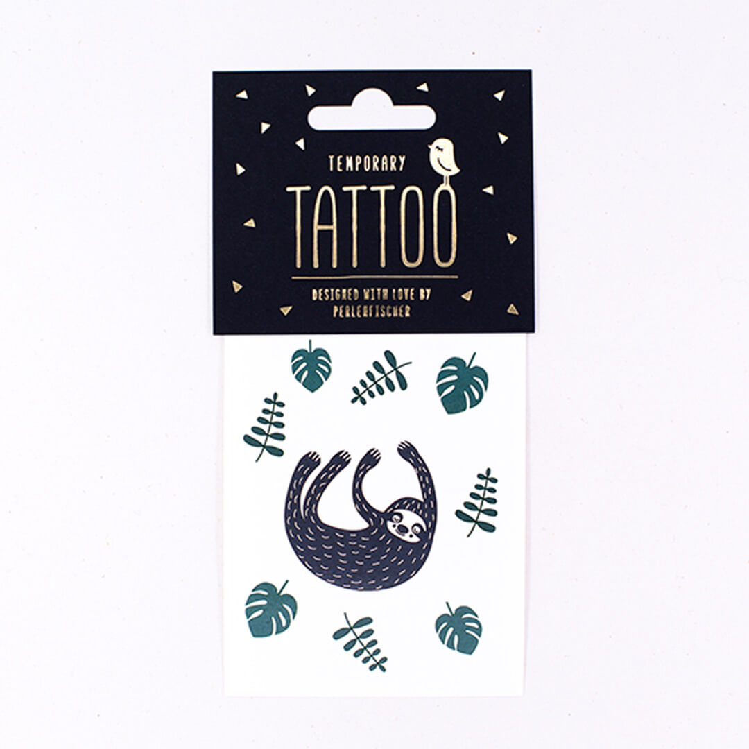 Tattoo | Faultier mit Blättern