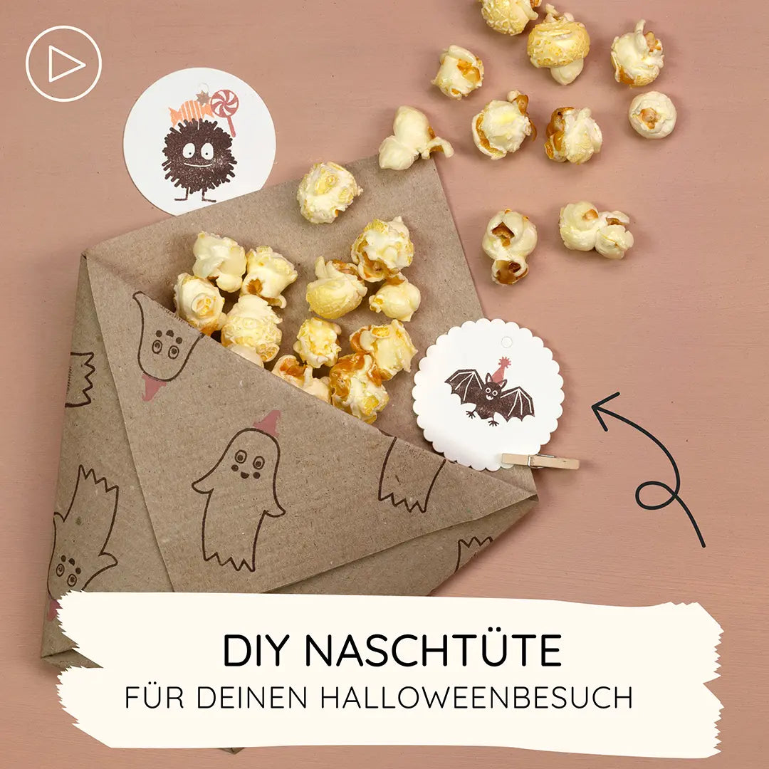 halloween stempel halloween süßigkeiten tüte basteln Stempel Fledermaus Stempel Monster Stempel Bonbon