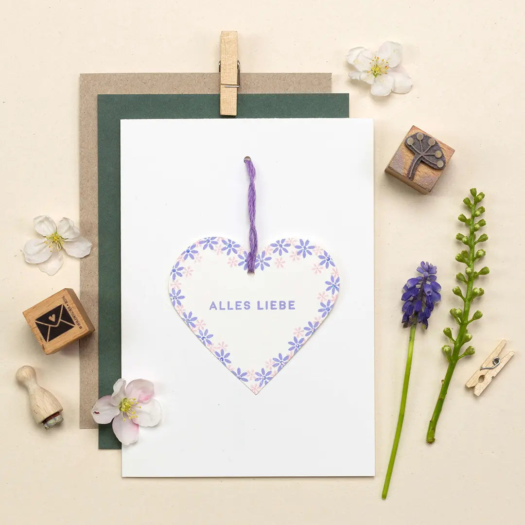 Stempel Geburtstag Stempel Alles Liebe Liebesbrief Stempel Blume