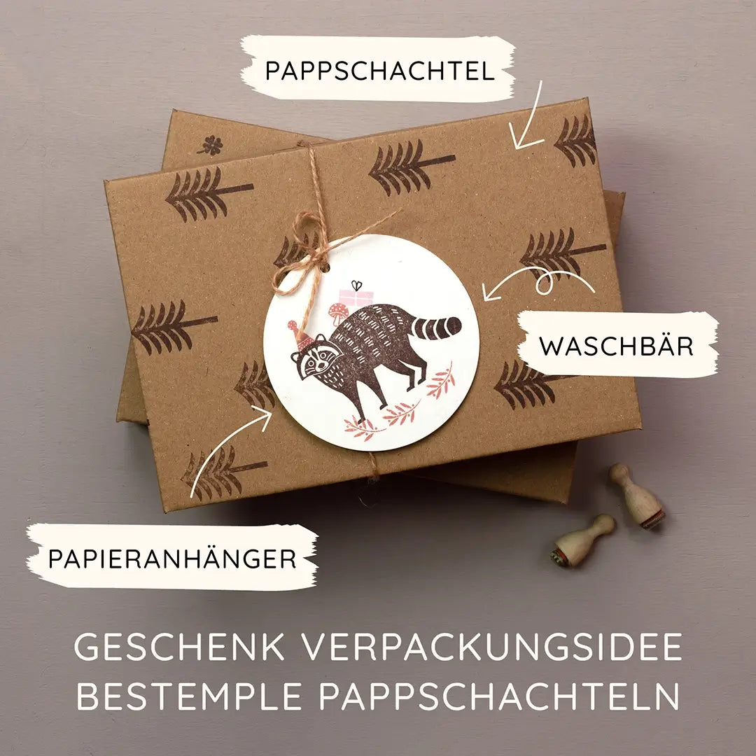 Stempel Herbst & Wald Stempel Tanne Stempel Pilz Stempel Waschbär Stempel Waldtiere