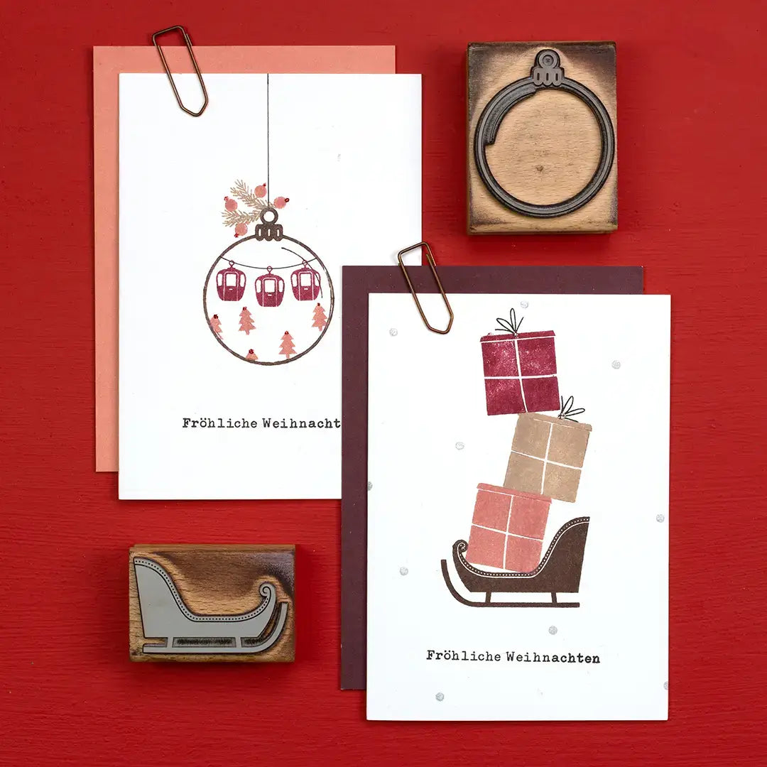 stempel weihnachten stempel geschenk stempel schlitten stempel fröhliche weihnachten stempel schleife stempel tannenbaum