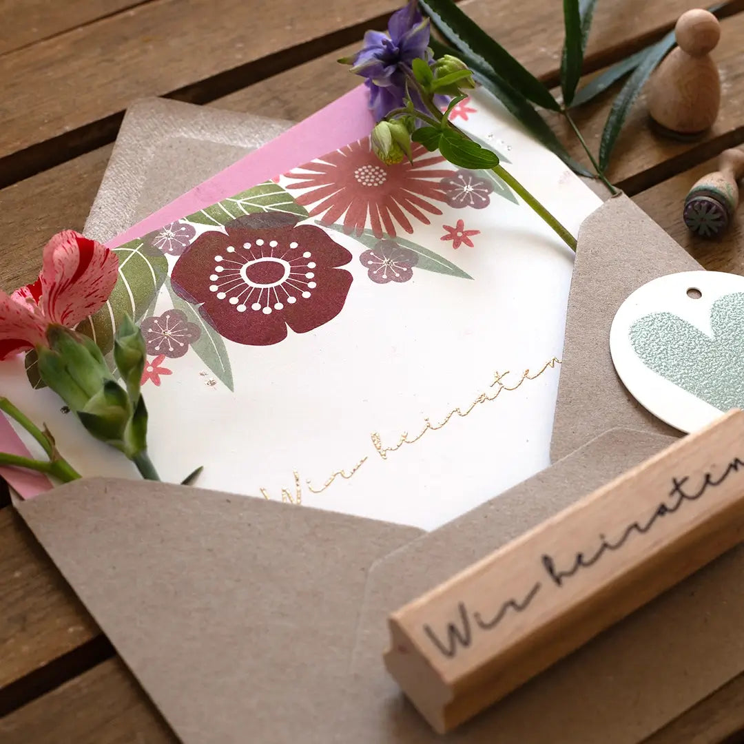 embossing pulver gold embossing stift glitzer schrift hochzeitskarte embossing stempel wir heiraten