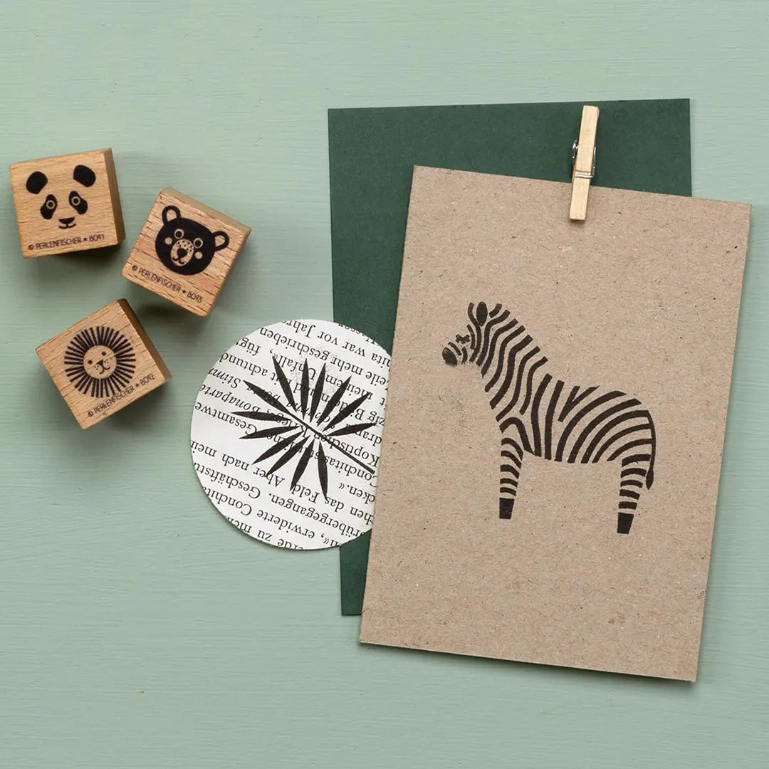 Stempel Tiere Dschungel Zebra Stempel Löwen Stempel Bär Stempel Panda