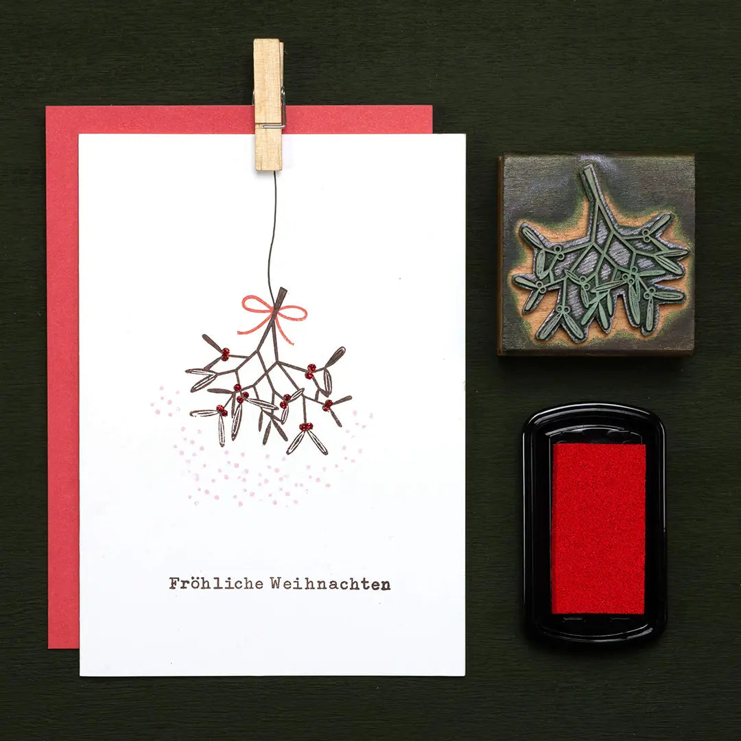 Motivstempel Weihnachten stempel mistelzweig stempel weihnachten karte stempeln