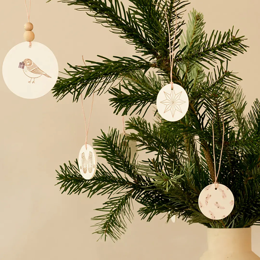 Holzperlen Weihnachtsbaum Schmuck aus Holz Weihnachtsanhänger Anhänger Weihnachtsbaum