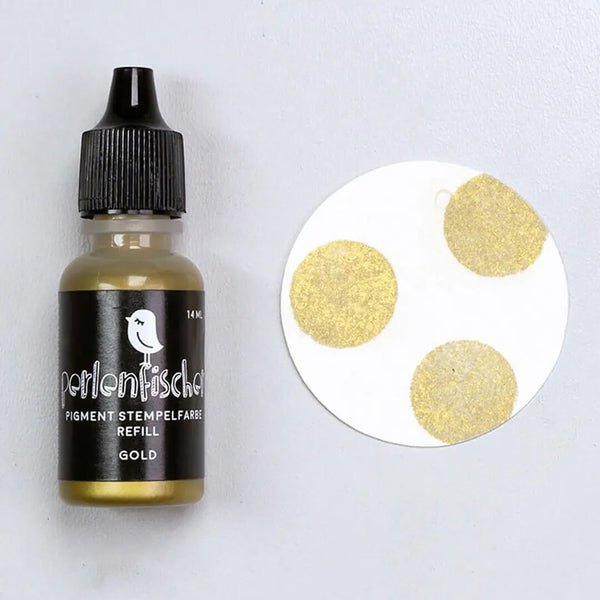 Artiste Pigment Stempelkissen In Perlglanz-Gold – Schimmerndes Stempelfarbe Für Karten & Bastelprojekte