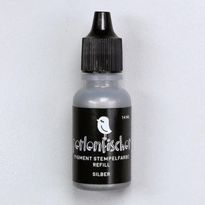 Pigment Stempelfarbe Refill | Silber