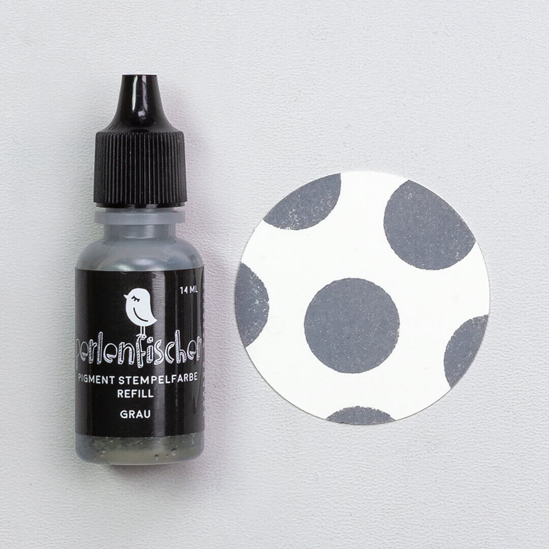 Pigment Stempelfarbe Refill | Grau